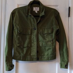 Army green embellished jacket